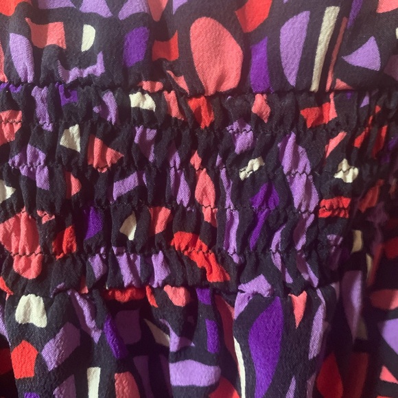 YUMI KIM Silk Ruffle Neck Flutter Sleeve Midi Dress size S - Picture 5 of 7